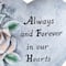 Always and Forever in Our Hearts Outdoor Memorial Garden Stone - 8"